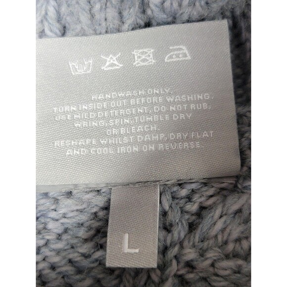 Aran Woollen Mills Sweater Womens Large Cable Knit Turtleneck Merino Ireland - Picture 4 of 11